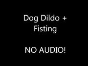 Hitachi Insertion + Dog Dildo Fucking + Fisting [No Audio]