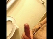Tatted jerk off quickie in my moms shower