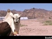 Hot blowjob in the desert with stunning teen amateur