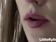 "Little Kylie rubs and fingers her pussy until orgasm"