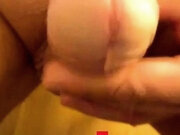 Smooth Grandpa Strokes His Uncut Cock