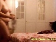 Hidden cam video with my hot chubby milf wife undressing