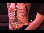 Ginger German doll participates in a huge BDSM gangbang action