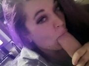 'Luna loves the way Daddy's thick cock feels stretching her throat'
