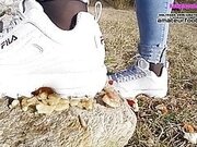 Sneaker girl Fila Destrudor Shoeplay Nylon feet and Crush