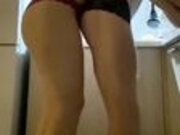 The Wife Fucked Her Husband's Ass with a Pussy in the Kitchen and Powerfully Finished in His Hole