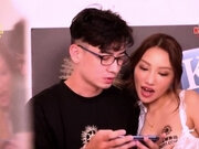 Nasty brunette pornstar with big boobs