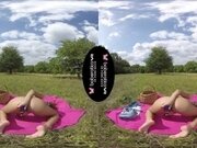 'Solo Ornela Morgan is masturbating in the nature, in VR'