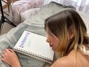 'Sexy College teen gets fucked while doing homework'