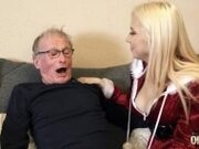 "70 year old man fucks 18 year old girl she swallows all his cum"