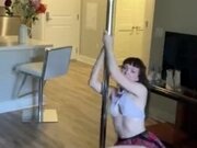 'Teen School girl strips naked on pole'