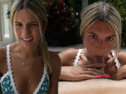 My Teen Stepsister Sucked My Dick in the Pool!!