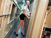 Train Stewardess Alexa Bunny Making Passenger's Trip Unforgettable
