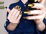 Hands Fetish Golden Manicure