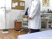 Hot skinny MILF caught naked in doctor's office with spy cam