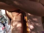 Fingering, Blowjob and Rough Doggystyle Fuck Outside