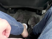 fingernail in dick & play with dick in car