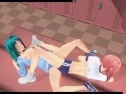 '3D HENTAI YURI Schoolgirls Skip Physical Education And Fuck'