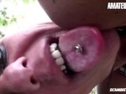 'SCAMBISTIMATURI - Sexy Mature Has Anal Sex In The Forest - AMATEUREURO'