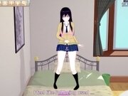 'POV Mieruko-chan - Miko Yotsuya footjob,titjob,blowjob and fuck'