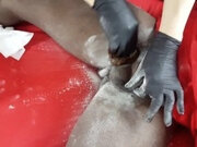 'First time Black Dick Waxing Cock Sugaring REAL CLIENT'