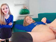 Stepsister Practices Putting on a Condom, but Loves to Fuck Without It /
