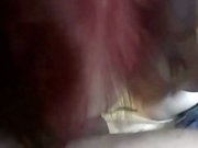 Full bosomed redhead is giving me a perfect blowjob on camera