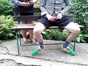 Hot natural breasted MILF milks me in the park