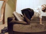 Boss Notices His Secretary Jerking off at Work and Helps Her
