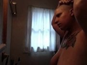 Sensual BBW Fresh Head and Shower Shave Masturbation
