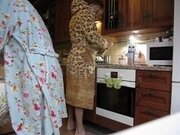 'fucking my girlfriend in the kitchen while she prepares us breakfast'