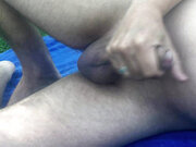 Public - Unloading our cocks on the nude beach - Nice white loads