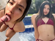 I Fuck My 18-year-old Neighbor in the Pool!