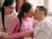 Two Horny Girls Britney Dutch and Vixi Rafi getting Fucked by Mutual Friend