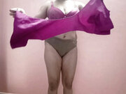 Indian MILF Pallavi in Bra- Masturbating Alone with Big Natural Tits & Dirty Talk Homemade