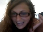 You have no idea what this slutty webcam model in glasses is capable of