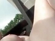 Russian Beautiful Girl Showing Her Cute Boobs On Car