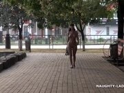 'Nude on the public street'
