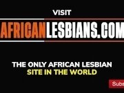 'African lesbian couple goes bezerk on pussy eating and strap on fucking'