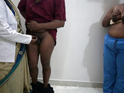 Indian desi nurse got tempted while doctor checking patient dick