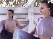 'Stella Flex & Mia Split Indulge In Blissful Lesbian Sex After Yoga - A GIRL KNOWS'
