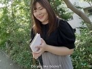 'First time on camera Miki is a large and big Japanese lady who strips off her panties and fingers her pussy'
