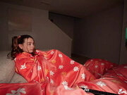 Sneaky Stepbro Hides in My Snuggie & Airplays Porn on Tv