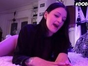 'DoeGirls - Alissa Noir Busty German MILF Homemade Masturbation And Orgasms With Her Dildo'