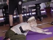 'The training ended with a big dick in my ass. Anal Fitness. Short video'