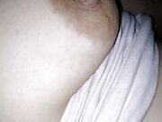 Cum on wife's boobs