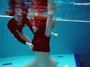 "Diana and Simonna hot lesbians underwater"