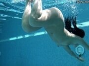 'Russian pornstar Jessica Lincoln gets horny underwater'