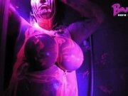 'Neon UV Paint Sploshing! Blacklight Synth Rave Music Video'
