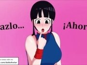 'JOI hentai con Chichi (Milk). Ella quiere mucho semen (2 veces).'
